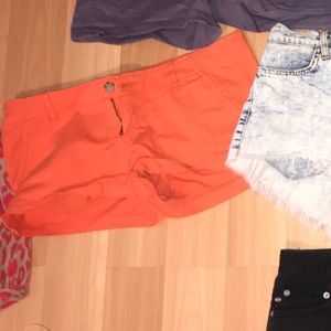 Orange hollister shorts